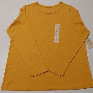 St. John's Bay Long Sleeve Gold Color Top!